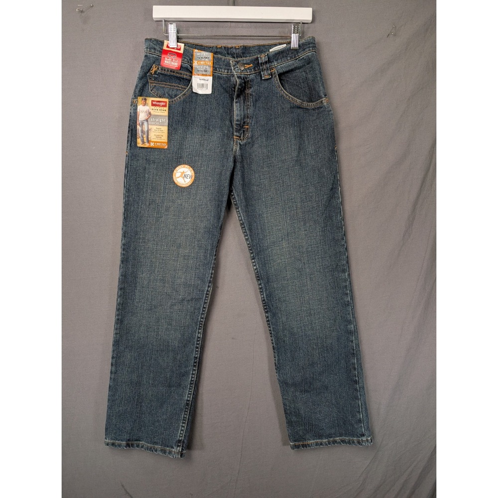 Wrangler Boys Five Star‎ Straight Leg Jeans Blue 14 Husky